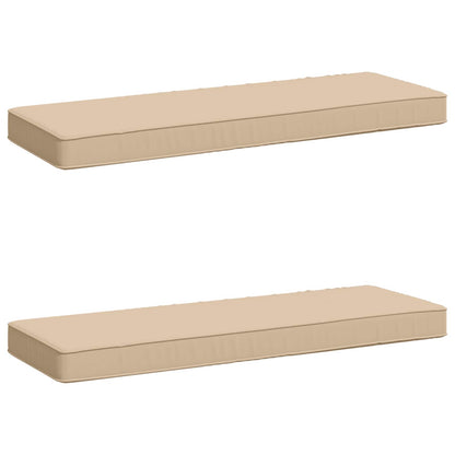 2-Piece Bench Cushions VUGHT 2 pcs 100% Polyester Cream