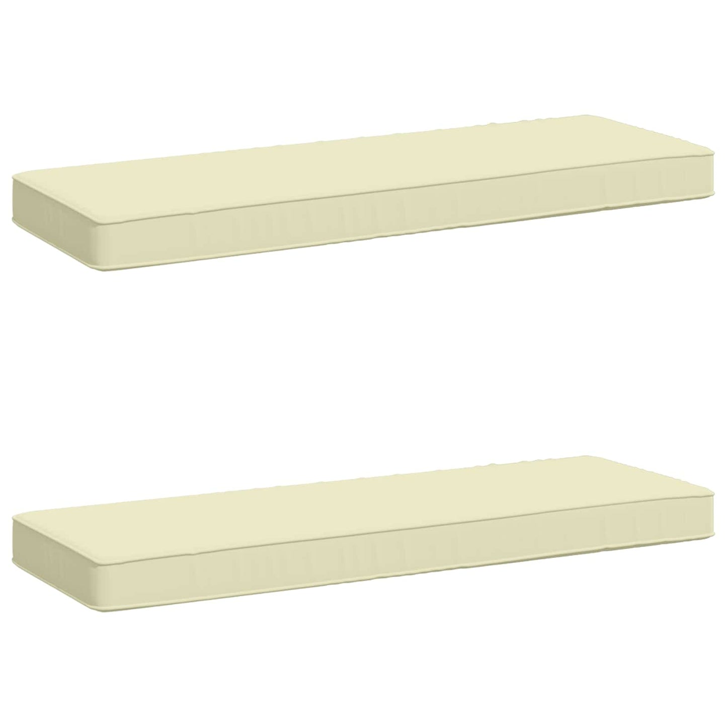 2-Piece Bench Cushions VUGHT 2 pcs 100% Polyester Cream