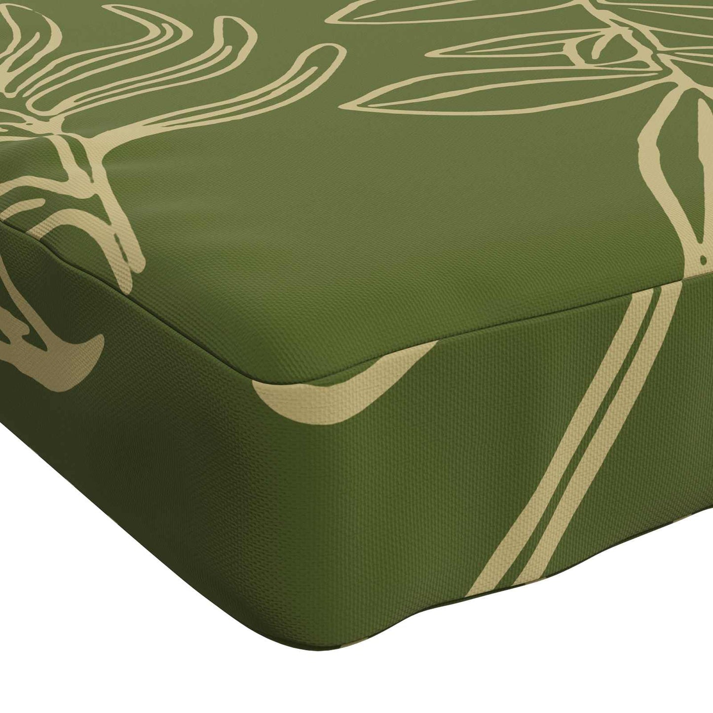 1-Piece Bench Cushion VUGHT 100% Polyester Leaf Design