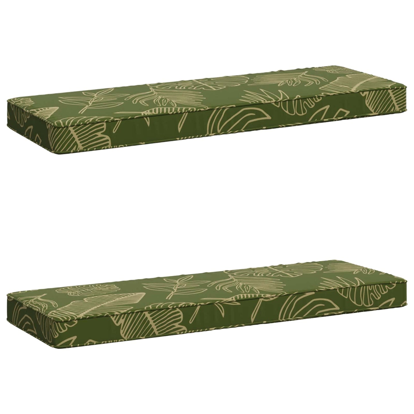2-Piece Bench Cushions VUGHT 2 pcs 100% Polyester Leaf Design