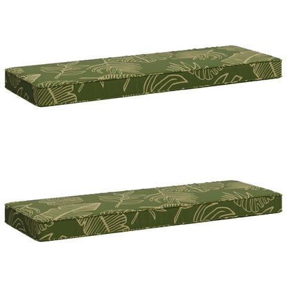 2-Piece Bench Cushions VUGHT 2 pcs 100% Polyester Leaf Design