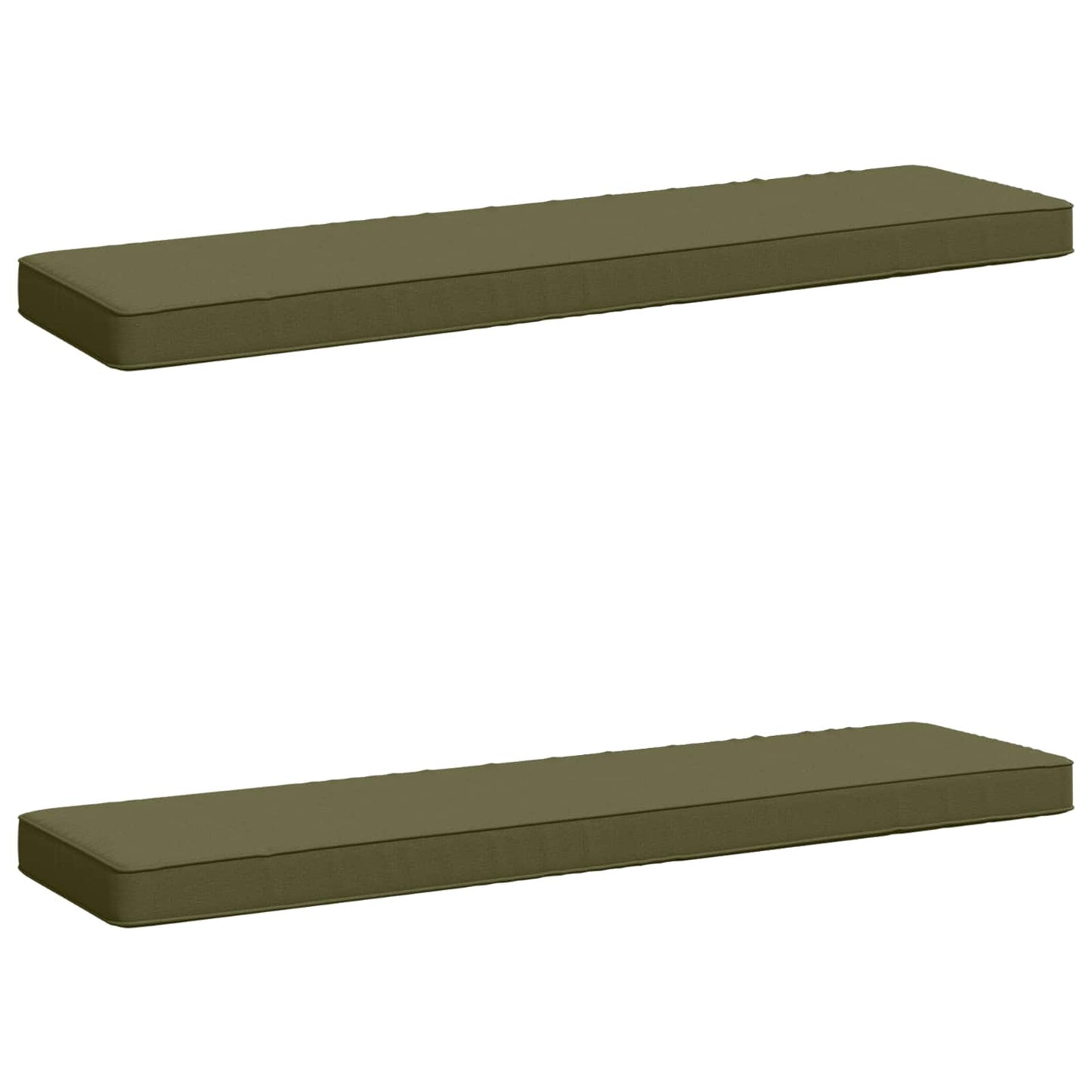 2-Piece Bench Cushions VUGHT 2 pcs 100% Polyester Olive Green