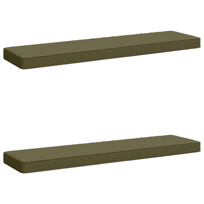 2-Piece Bench Cushions VUGHT 2 pcs 100% Polyester Olive Green