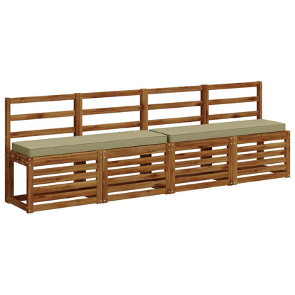 2-Piece Bench Cushions VUGHT 2 pcs 100% Polyester Light Green