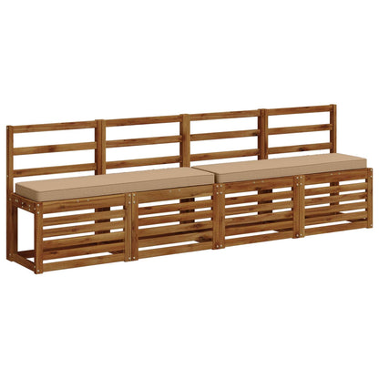 2-Piece Bench Cushions VUGHT 2 pcs 100% Polyester Sand