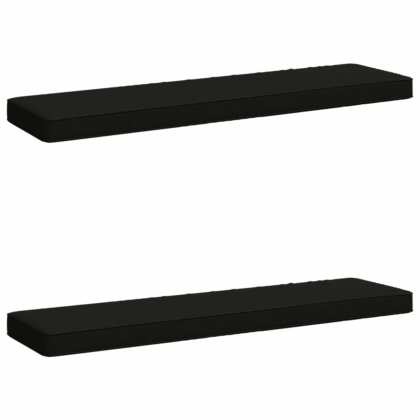 2-Piece Bench Cushions VUGHT 2 pcs 100% Polyester Black