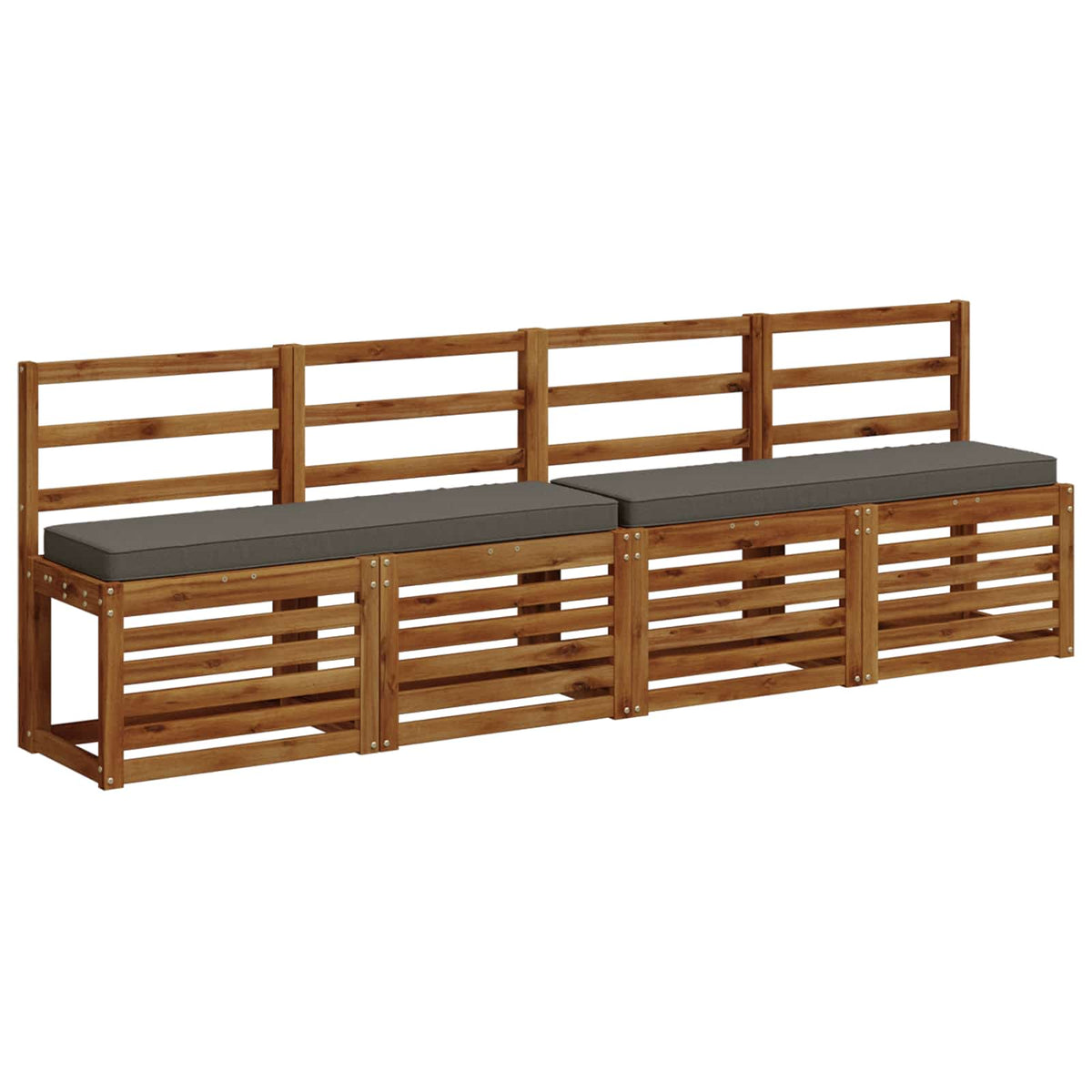 2-Piece Bench Cushions VUGHT 2 pcs 100% Polyester Grey