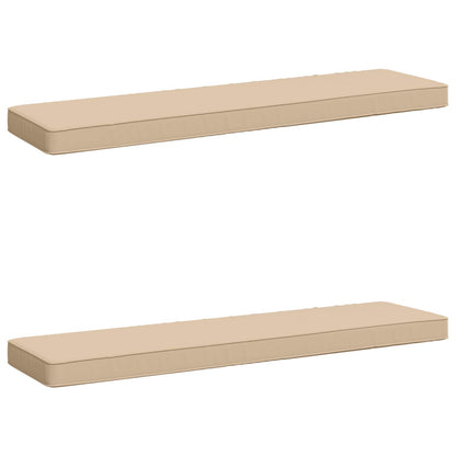 2-Piece Bench Cushions VUGHT 2 pcs 100% Polyester Cream