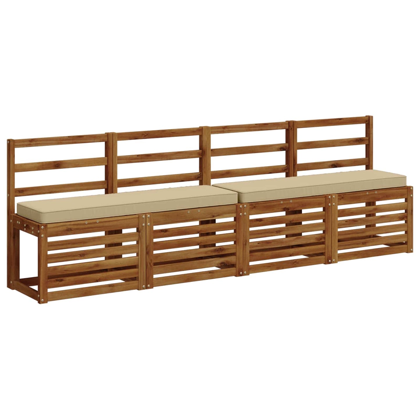 2-Piece Bench Cushions VUGHT 2 pcs 100% Polyester Beige