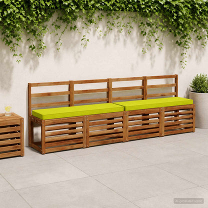 1-Piece Bench Cushion VUGHT 100% Polyester Bright Green
