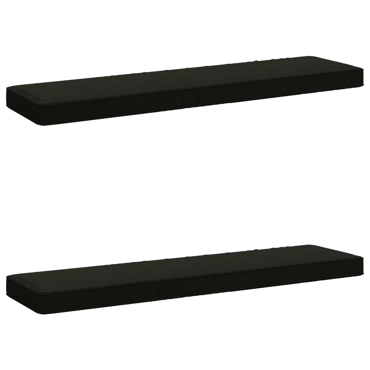 2-Piece Bench Cushions VUGHT 2 pcs 100% Polyester Black