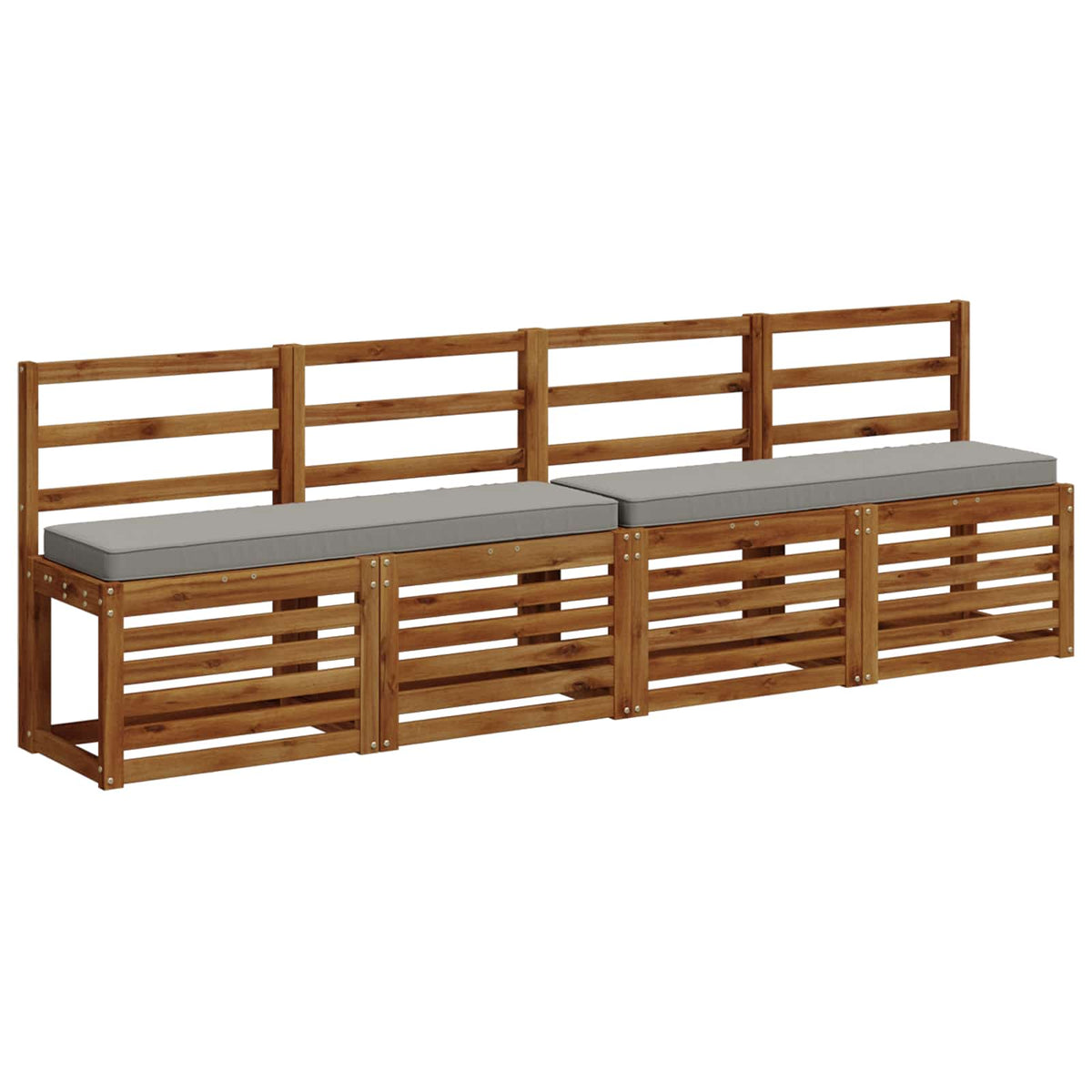2-Piece Bench Cushions VUGHT 2 pcs 100% Polyester Grey