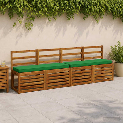 2-Piece Bench Cushions VUGHT 2 pcs 100% Polyester Green