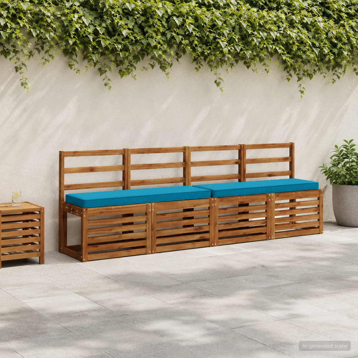 2-Piece Bench Cushions VUGHT 2 pcs 100% Polyester Light Blue
