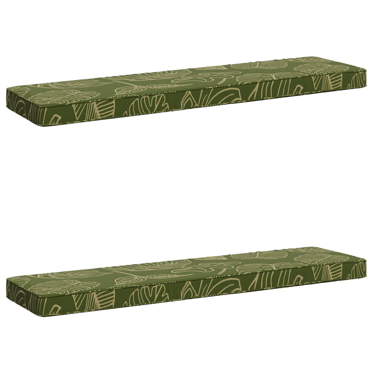 2-Piece Bench Cushions VUGHT 2 pcs 100% Polyester Leaf Design