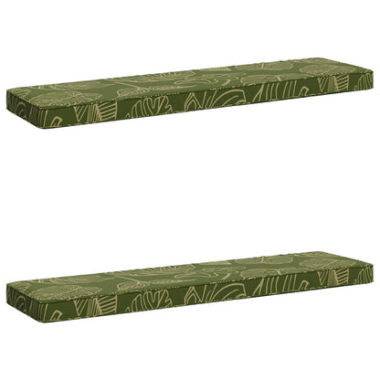 2-Piece Bench Cushions VUGHT 2 pcs 100% Polyester Leaf Design