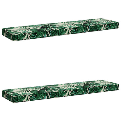 2-Piece Bench Cushions VUGHT 2 pcs 100% Polyester Leaf Pattern