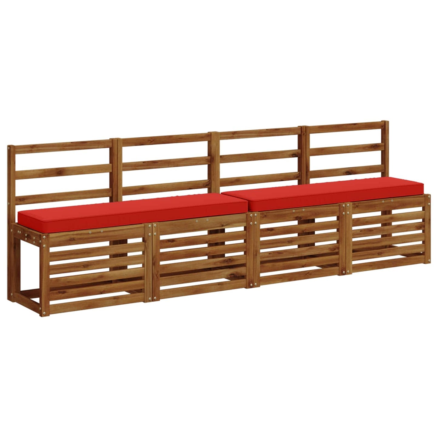 1-Piece Bench Cushion VUGHT 100% Polyester Red 100 x 30 x 5 cm