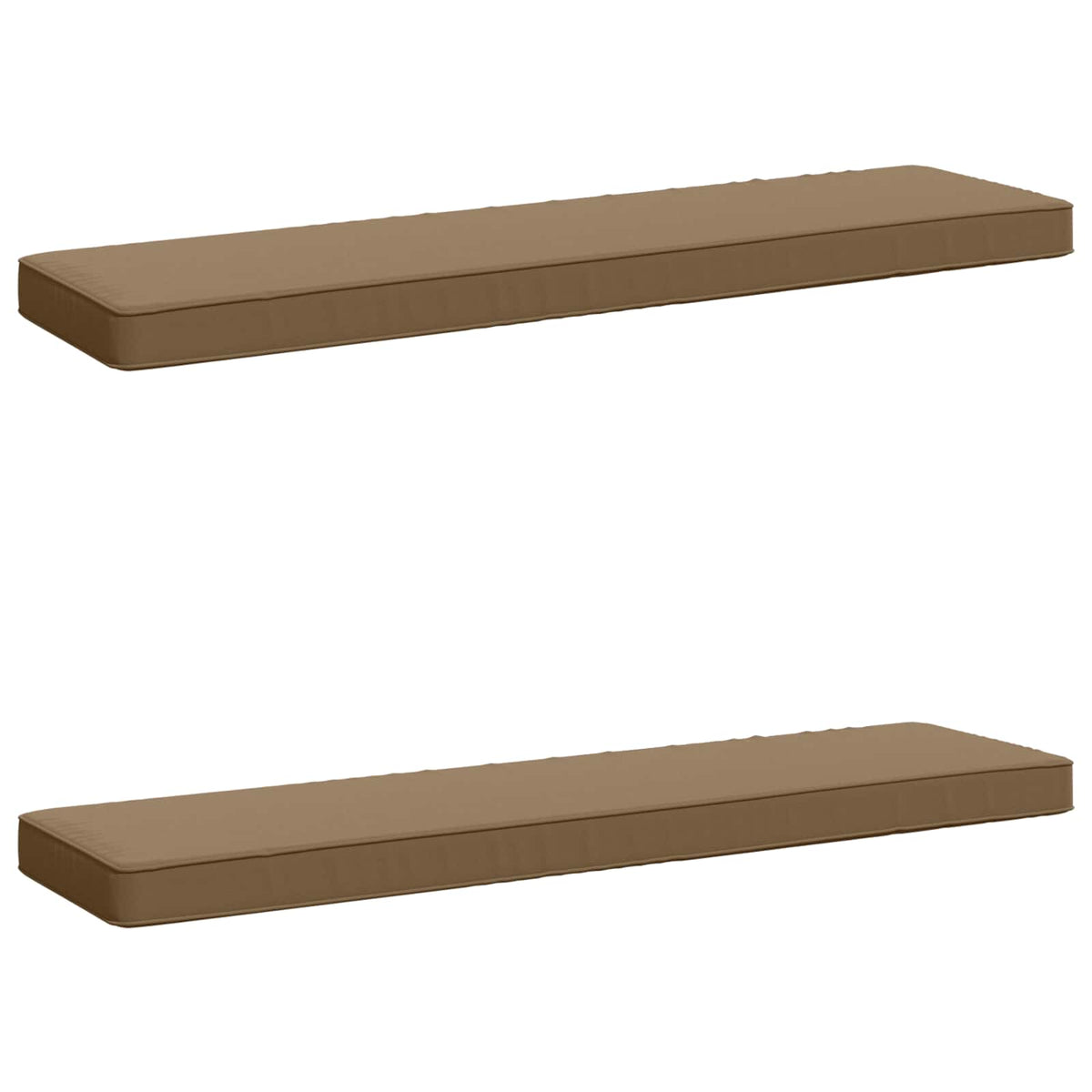2-Piece Bench Cushions VUGHT 2 pcs 100% Polyester Taupe