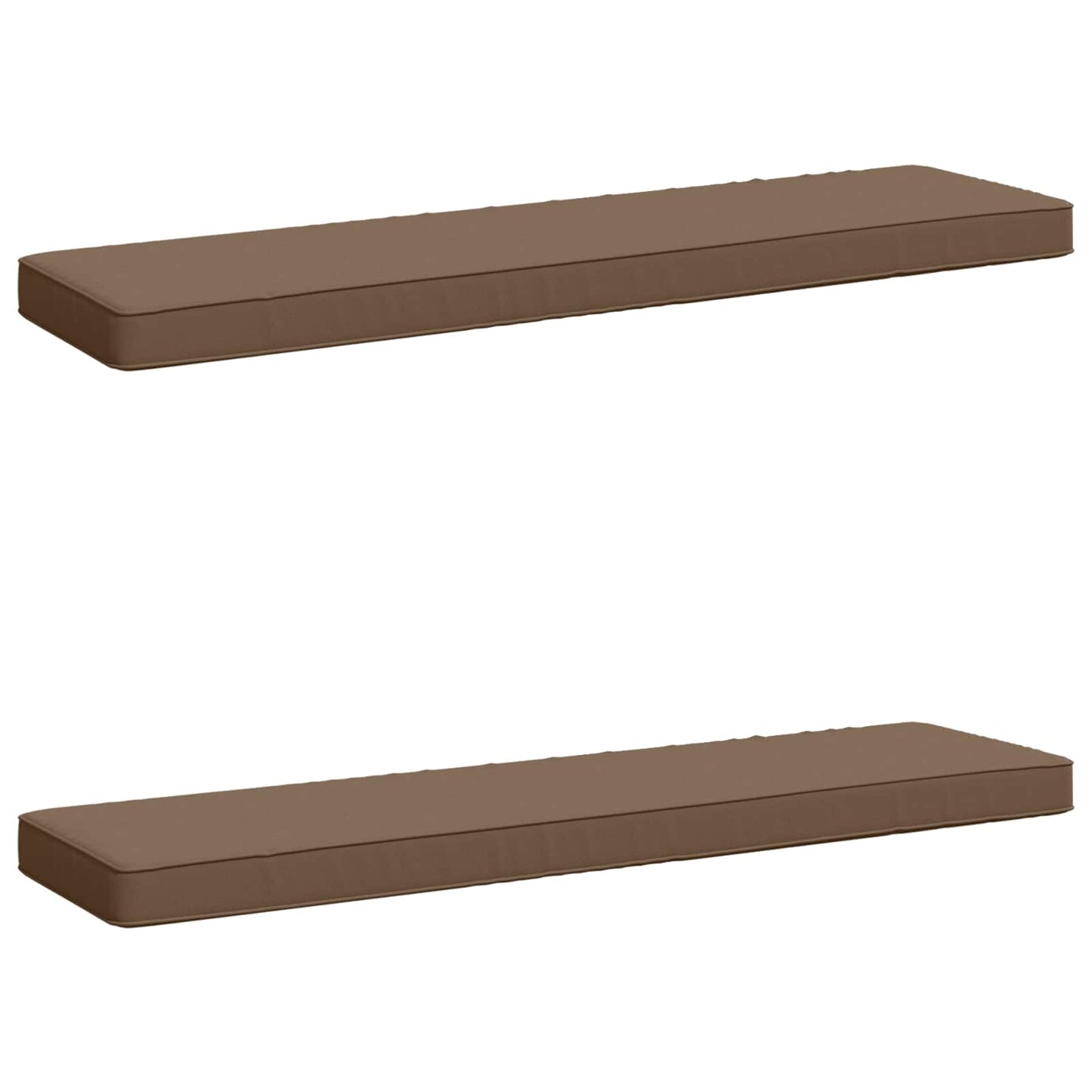 2-Piece Bench Cushions VUGHT 2 pcs 100% Polyester Taupe