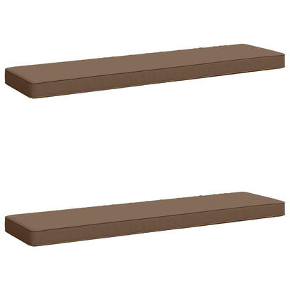 2-Piece Bench Cushions VUGHT 2 pcs 100% Polyester Taupe