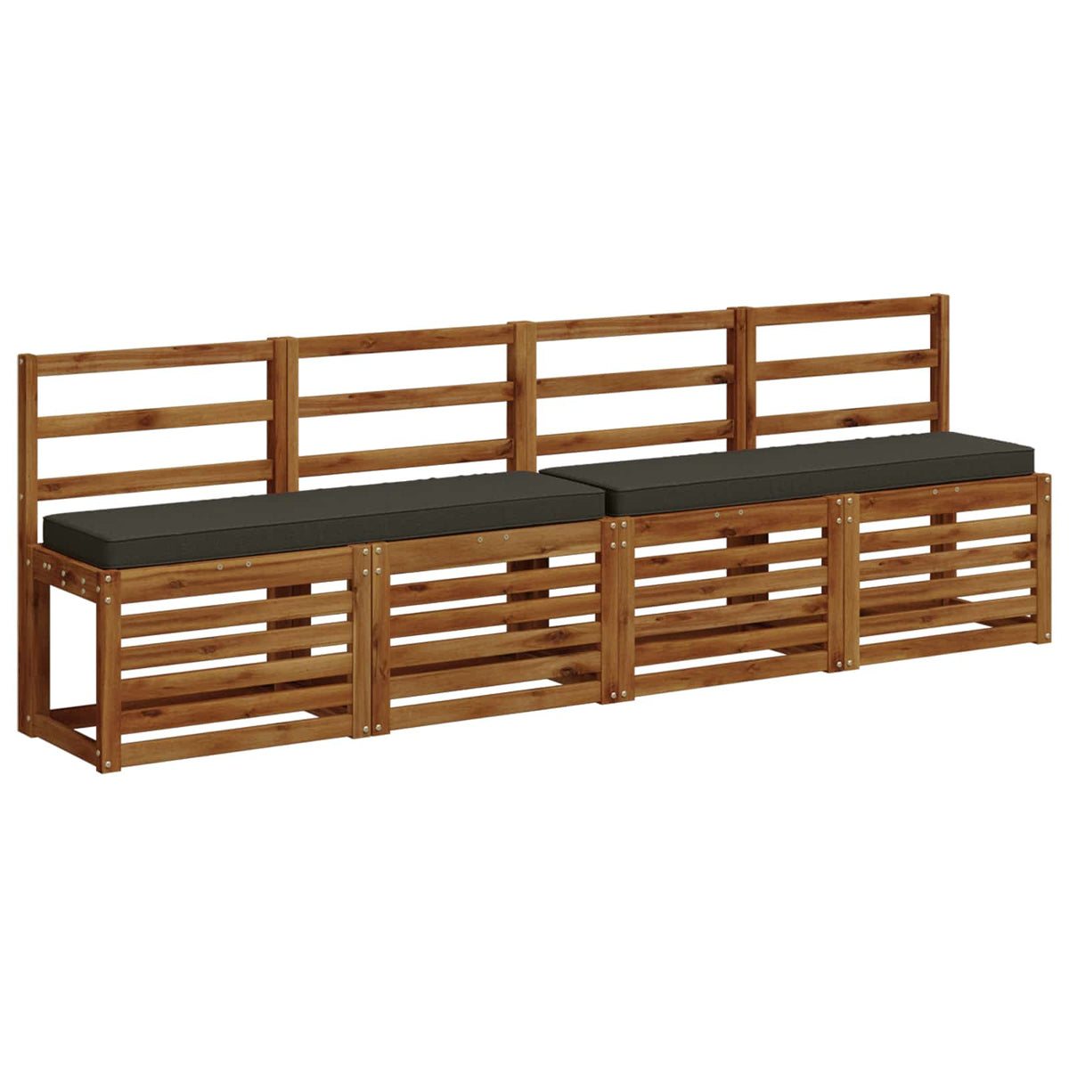 1-Piece Bench Cushion VUGHT 100% Polyester Anthracite