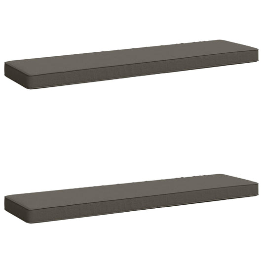 2-Piece Bench Cushions VUGHT 2 pcs 100% Polyester Grey