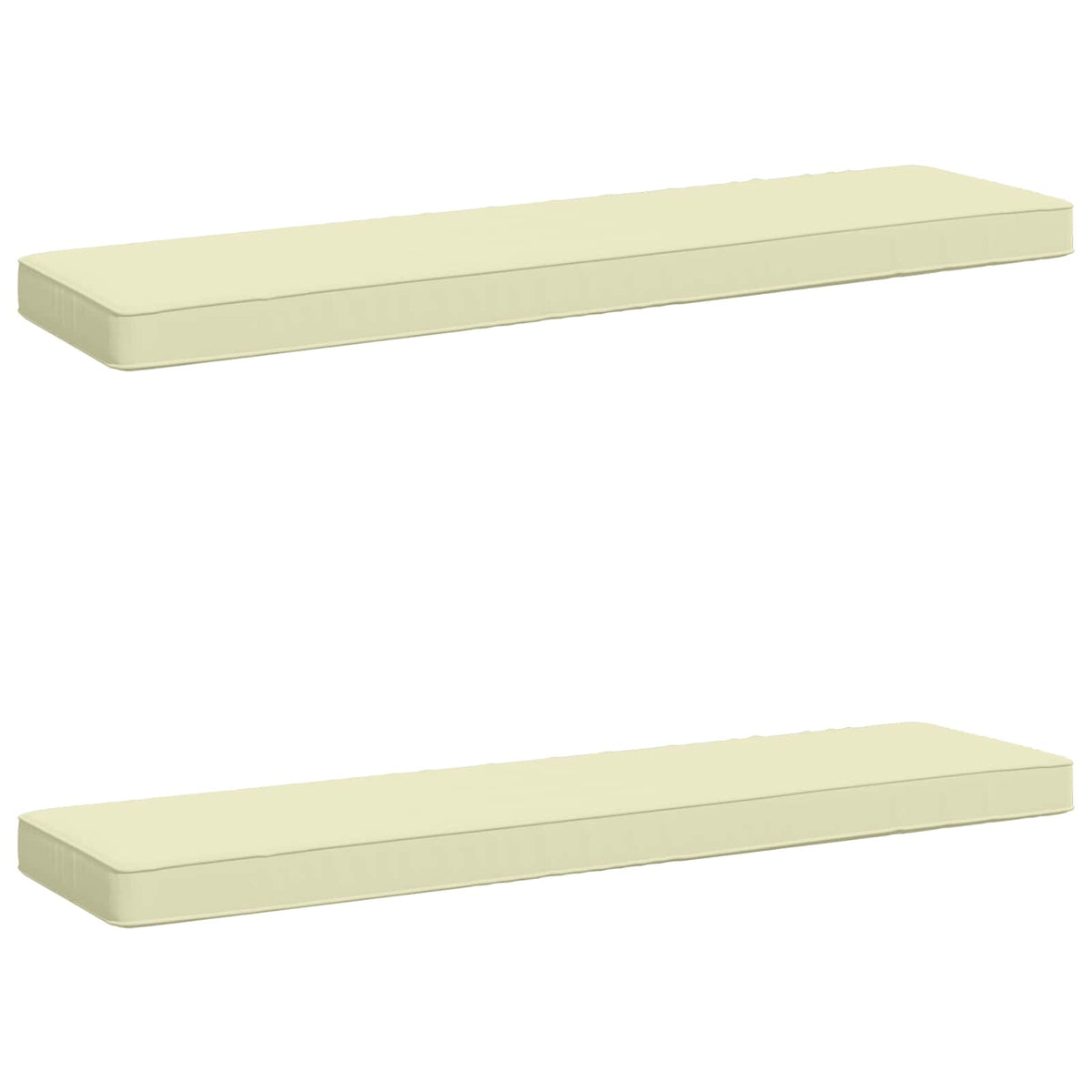 2-Piece Bench Cushions VUGHT 2 pcs 100% Polyester Cream