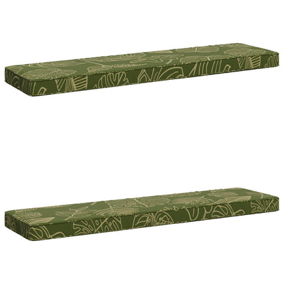 2-Piece Bench Cushions VUGHT 2 pcs 100% Polyester Leaf Design