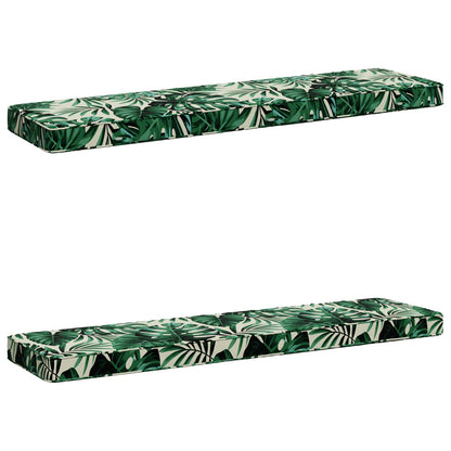 2-Piece Bench Cushions VUGHT 2 pcs 100% Polyester Leaf Pattern