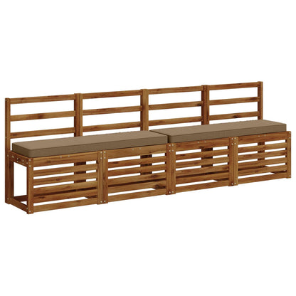 1-Piece Bench Cushion VUGHT 100% Polyester Taupe