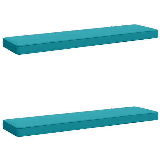 2-Piece Bench Cushions VUGHT 2 pcs 100% Polyester Turquoise