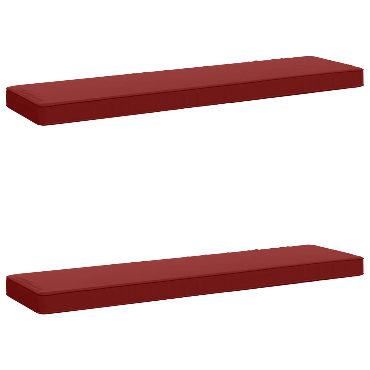 2-Piece Bench Cushions VUGHT 2 pcs 100% Polyester Wine Red