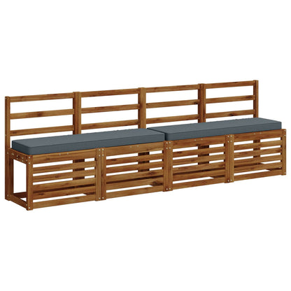 1-Piece Bench Cushion VUGHT 100% Polyester Blue 120 x 30 x 5 cm