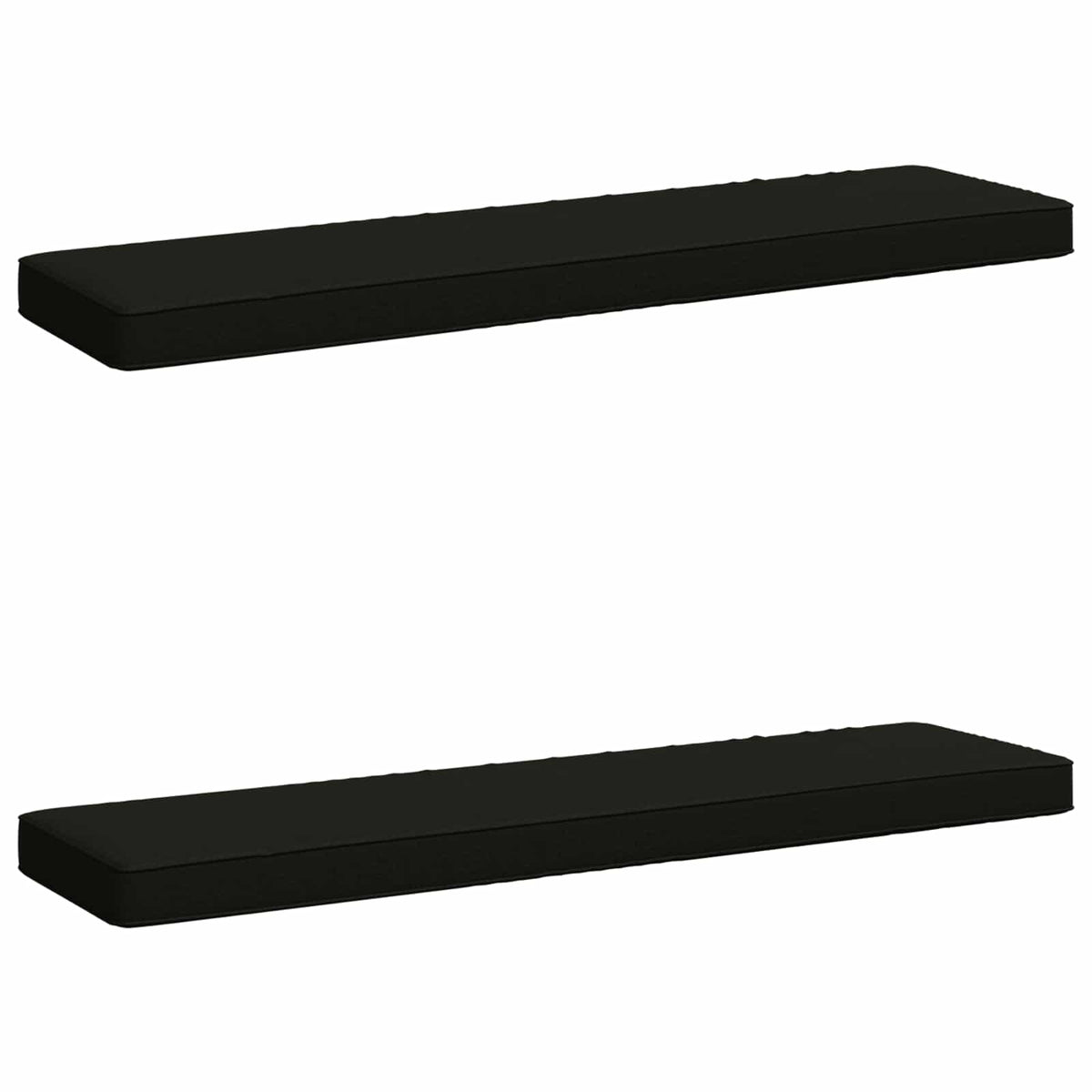 2-Piece Bench Cushions VUGHT 2 pcs 100% Polyester Black
