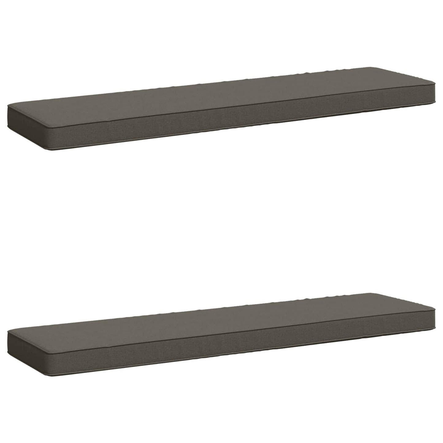 2-Piece Bench Cushions VUGHT 2 pcs 100% Polyester Grey