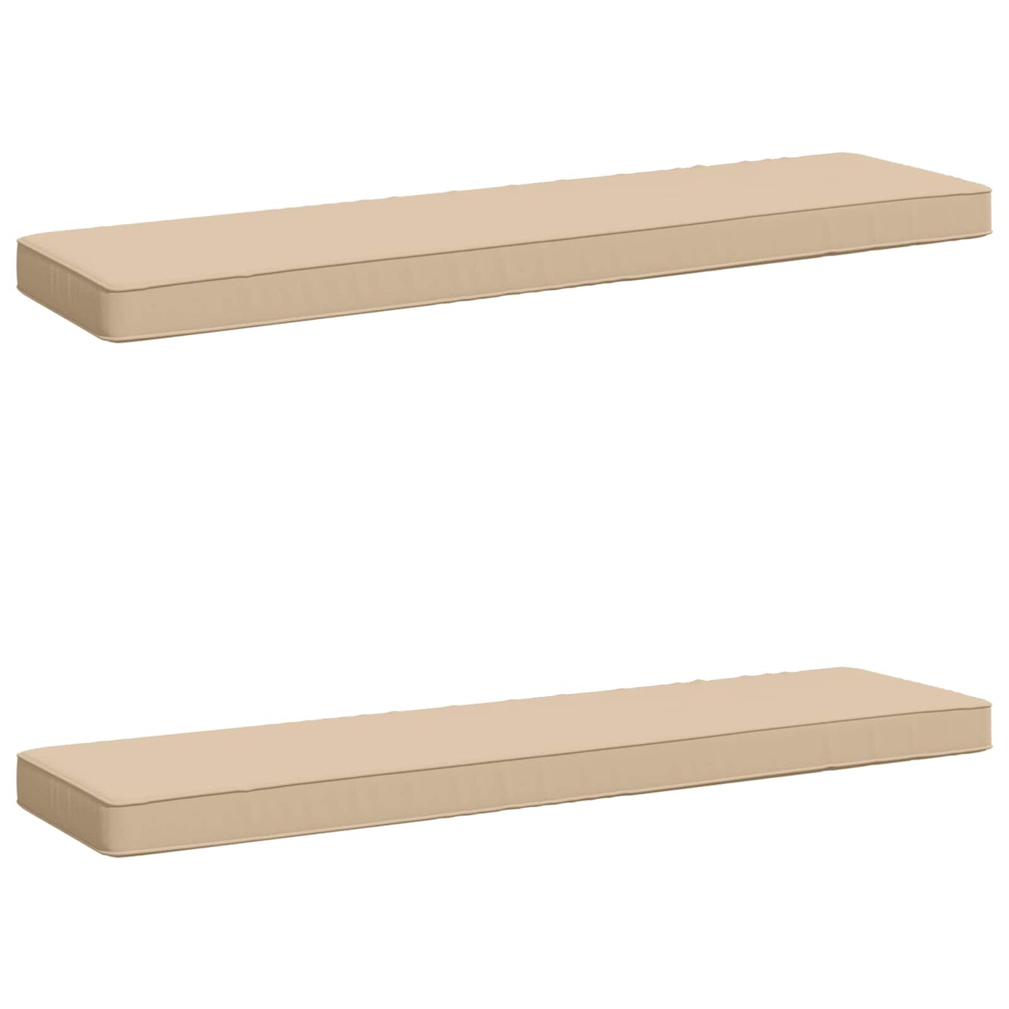 2-Piece Bench Cushions VUGHT 2 pcs 100% Polyester Cream