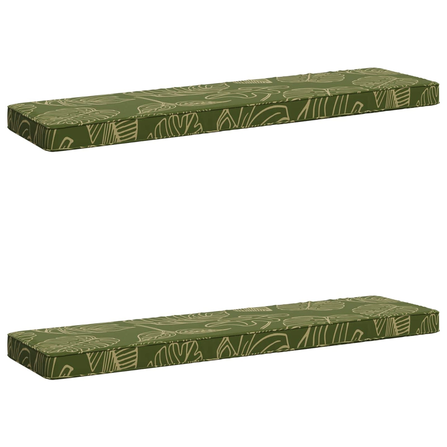 2-Piece Bench Cushions VUGHT 2 pcs 100% Polyester Leaf Design