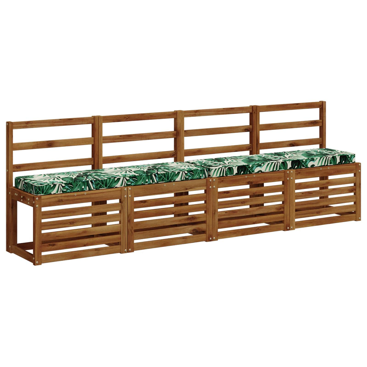 2-Piece Bench Cushions VUGHT 2 pcs 100% Polyester Leaf Pattern
