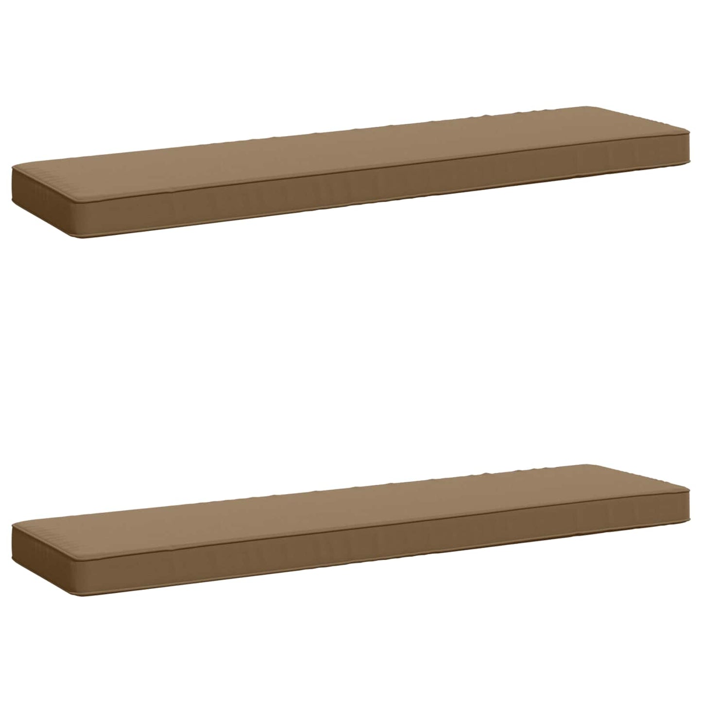 2-Piece Bench Cushions VUGHT 2 pcs 100% Polyester Taupe