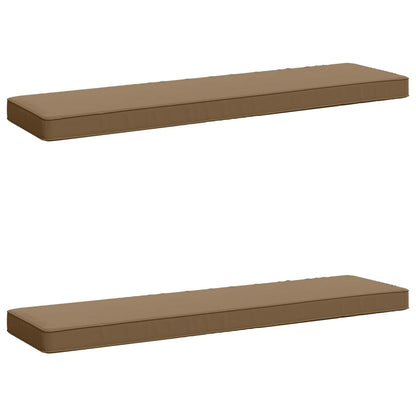 2-Piece Bench Cushions VUGHT 2 pcs 100% Polyester Taupe
