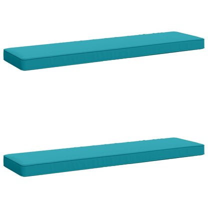 2-Piece Bench Cushions VUGHT 2 pcs 100% Polyester Turquoise