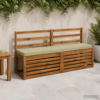 1-Piece Bench Cushion VUGHT 100% Polyester Light Green