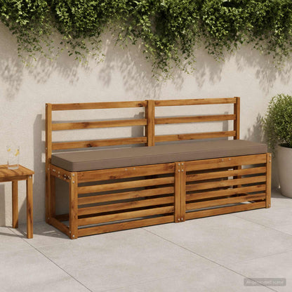 2-Piece Bench Cushions VUGHT 2 pcs 100% Polyester Taupe