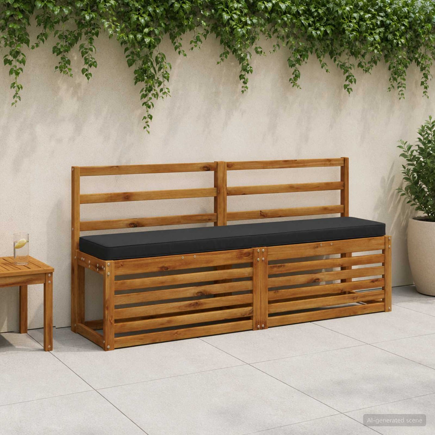 2-Piece Bench Cushions VUGHT 2 pcs 100% Polyester Dark Blue