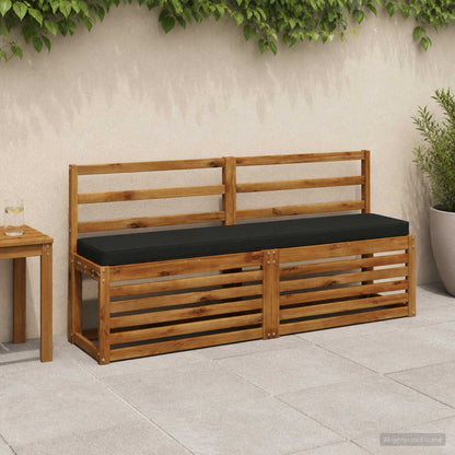 2-Piece Bench Cushions VUGHT 2 pcs 100% Polyester Black