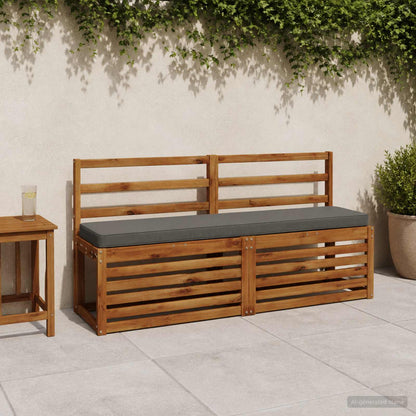 2-Piece Bench Cushions VUGHT 2 pcs 100% Polyester Grey