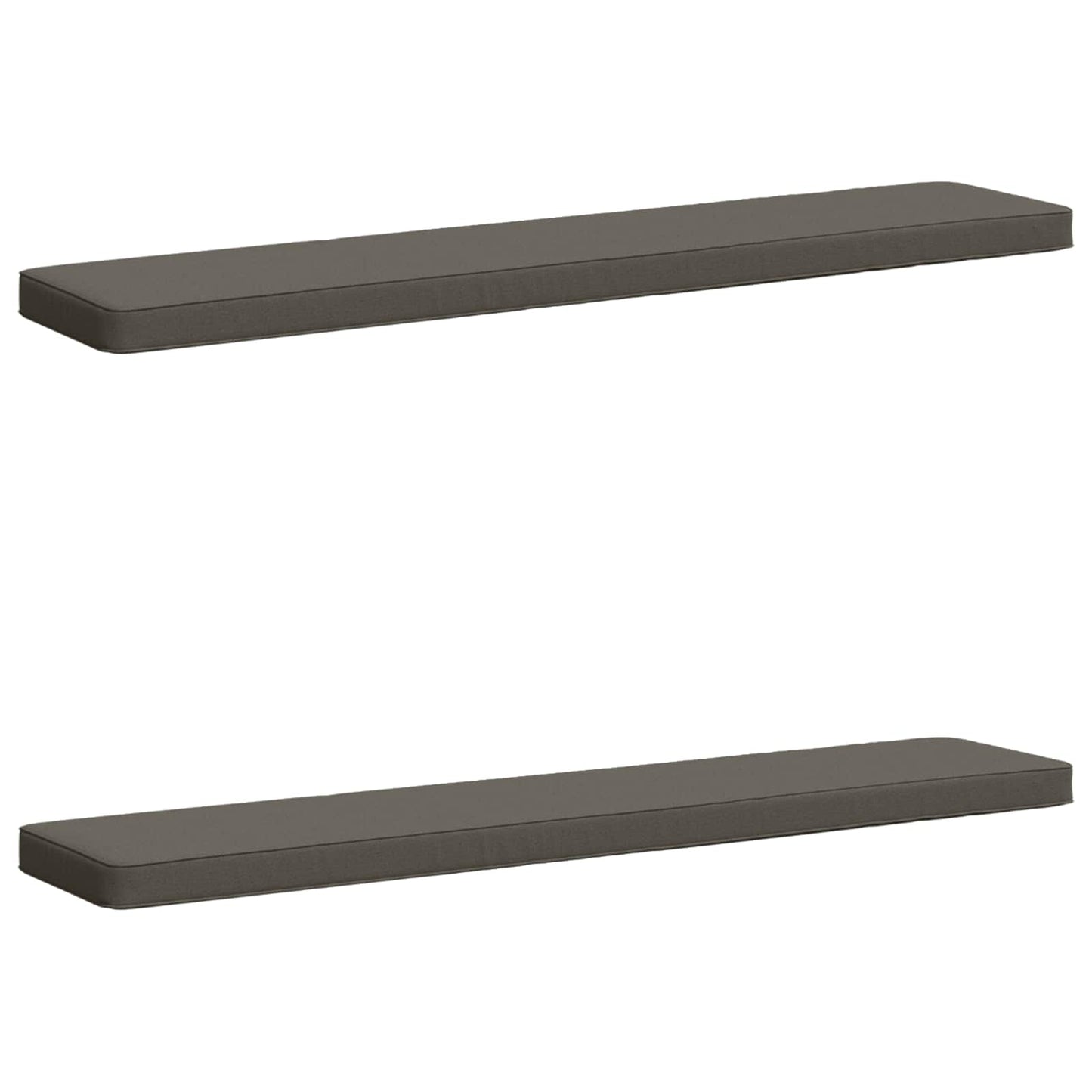 2-Piece Bench Cushions VUGHT 2 pcs 100% Polyester Grey