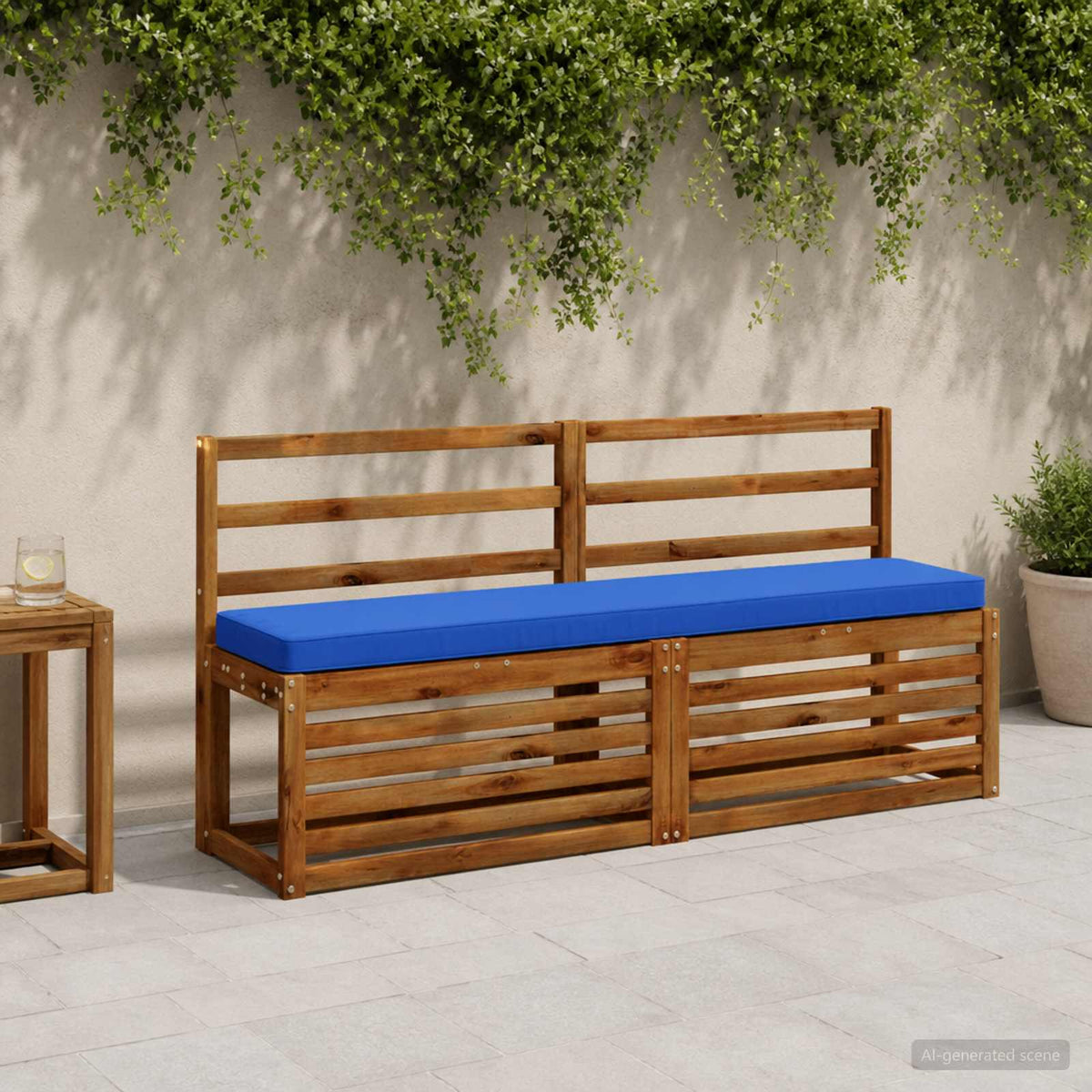 2-Piece Bench Cushions VUGHT 2 pcs 100% Polyester Royal Blue