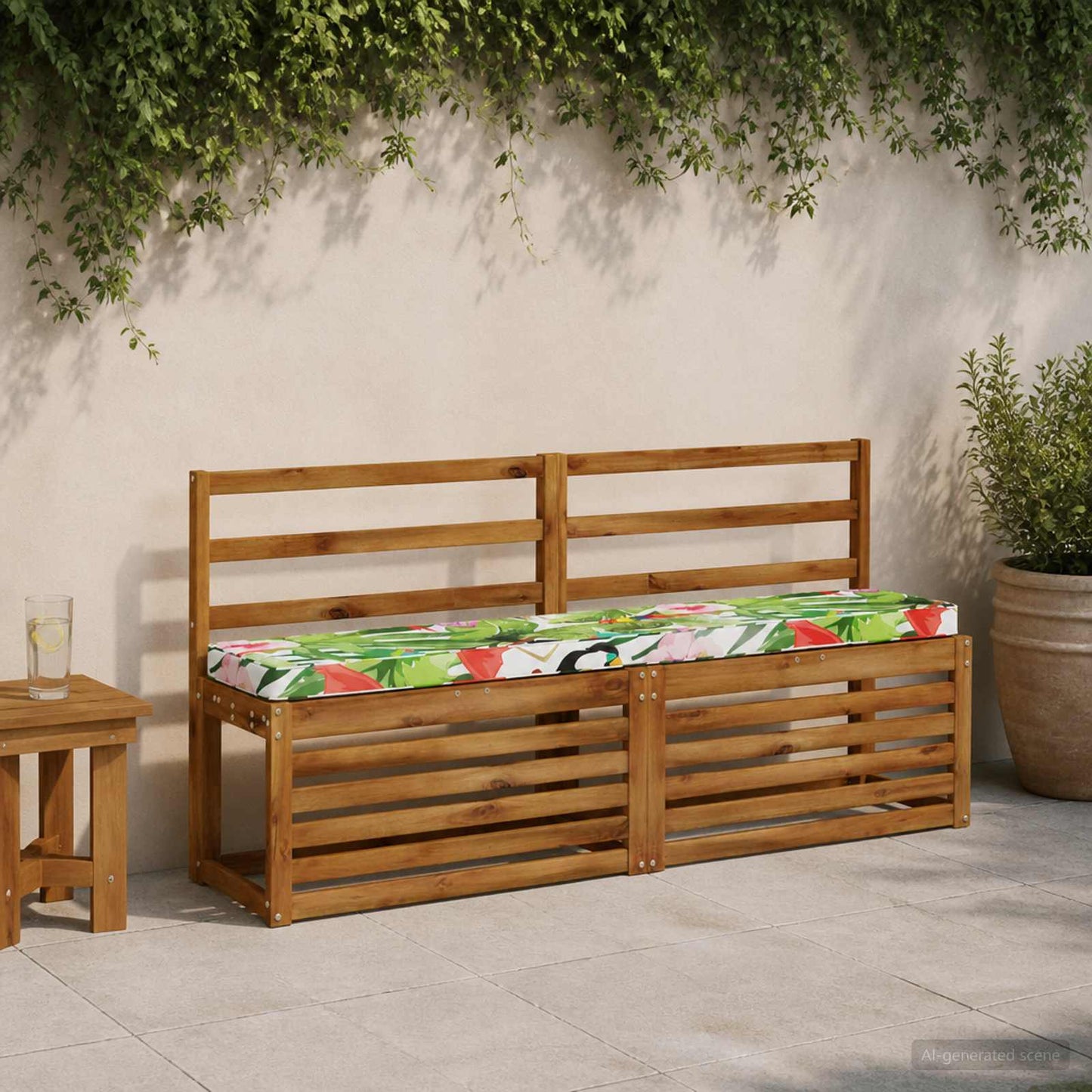 1-Piece Bench Cushion VUGHT 100% Polyester Multicolour